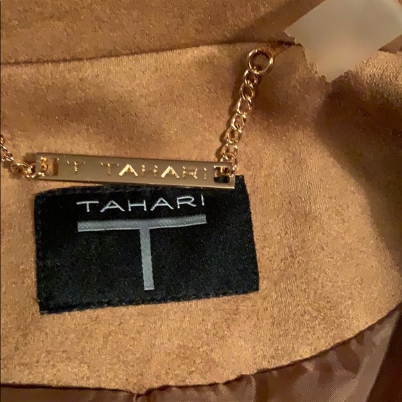 T Tahari Faux Leather Blazer - Picture 4 of 11